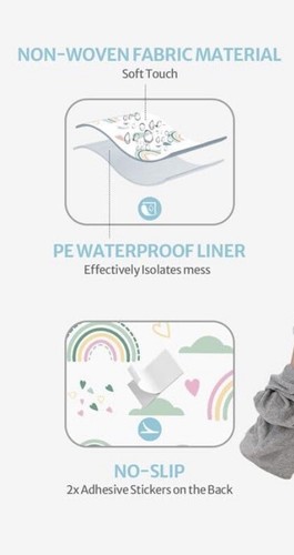 5 Packs of 20 Disposable Fabric Waterproof Toilet Seat Covers with Non-Slip Back - Picture 2 of 3