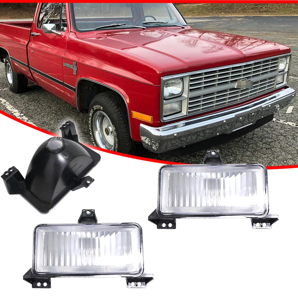 Luces de estacionamiento de señal de giro delanteras para camioneta Chevy GMC carcasa transparente 2 piezas Foto 3 de 4
