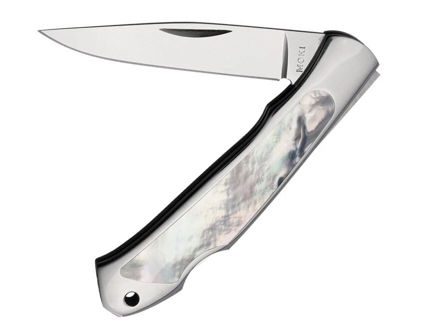 Moki Lockback Folding Knife 2.25" VG-10 Steel Blade Mother Of Pearl Handle 610E - Image 2 of 3