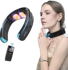 EMS TENS Neck Massage with Heat Cervical Massager for Pain Relief Deep Tissue