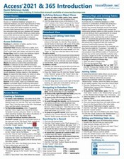 Access 2021  365 Training Guide Quick Reference Card Cheat Sheet Instructions