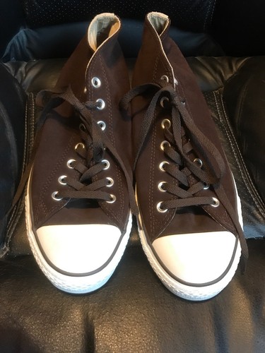 chocolate leather converse