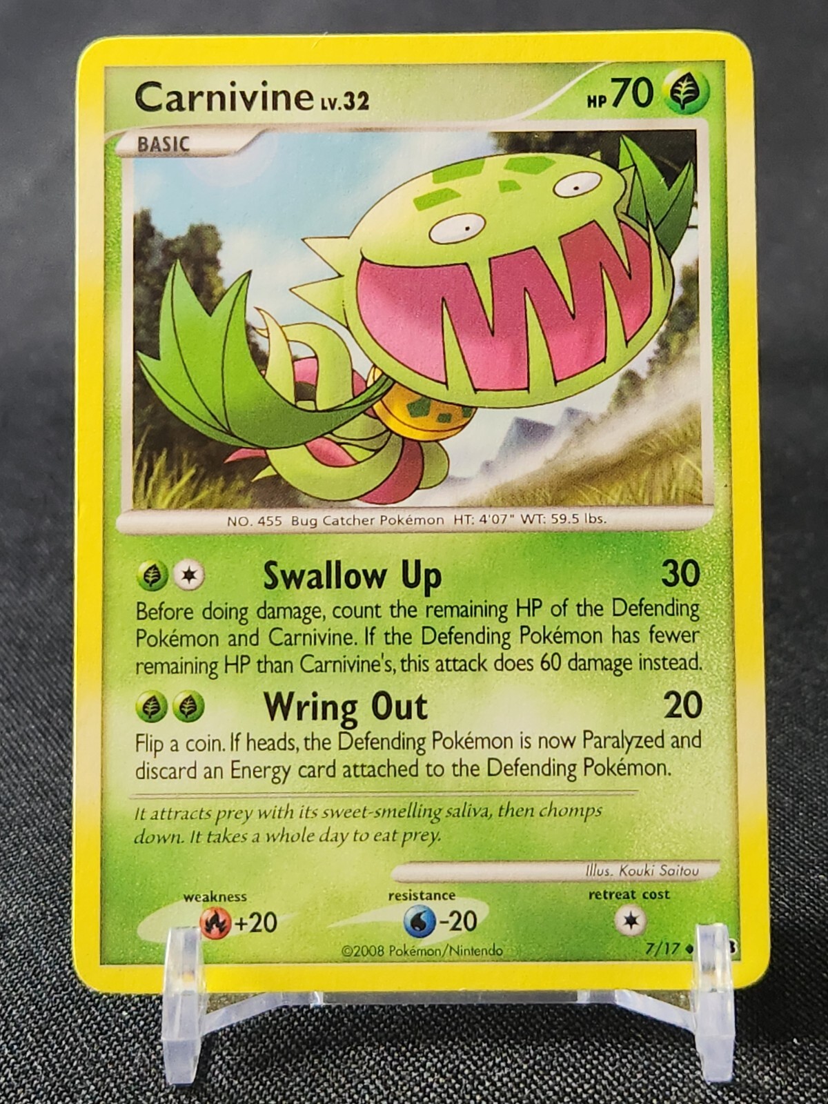 Carnivine 7/17 Pop Series 8 Promo Regular Uncommon Pokemon Card