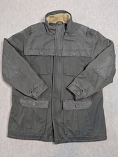 LL Bean Barn Coat Chore Jacket Sherpa Lined Quilted Elbow Pad Size XL Thinsulate