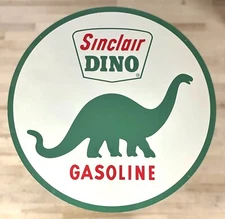 SINCLAIR DINO GASOLINE 36" METAL SIGN! - FREE SHIPPING!