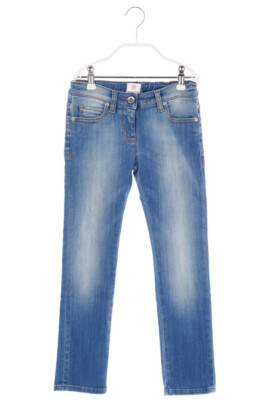 MAURO GRIFONI Jeans Used Look Applikationen Jahre 8 = 134 denimblau
