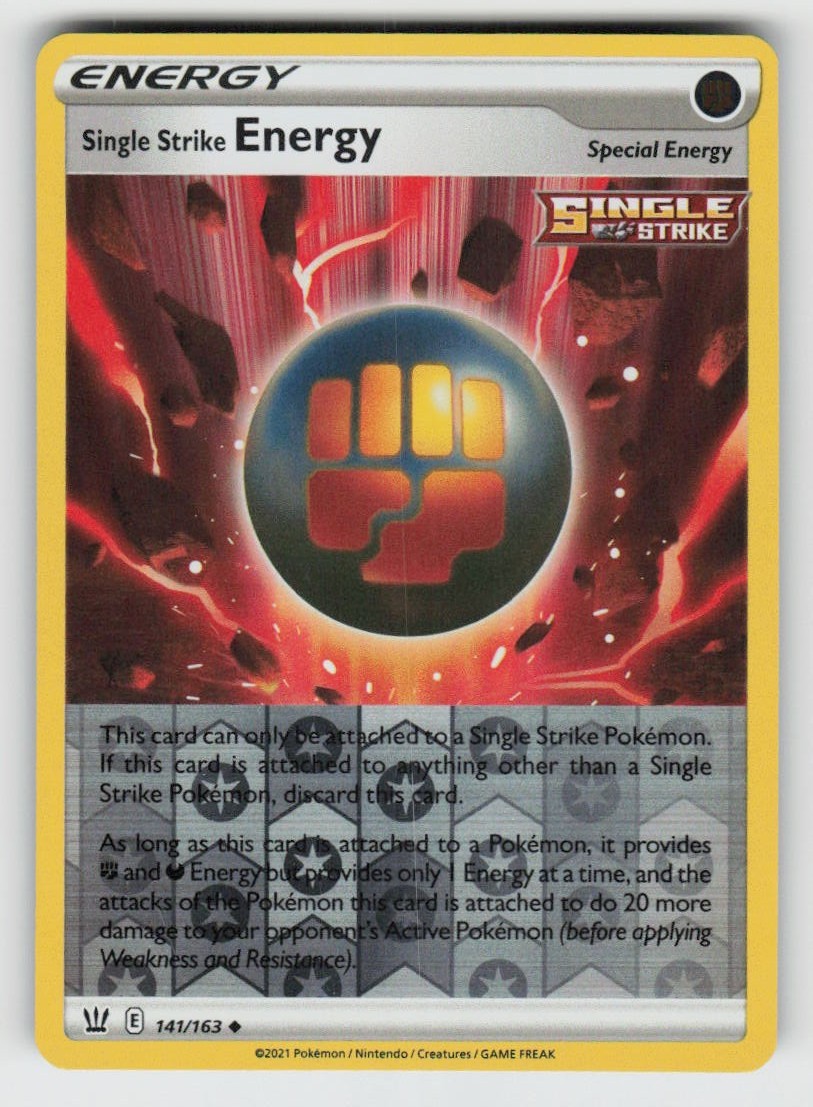 Reverse Holo Single Strike Energy 141/163 Uncommon Battle Styles Near Mint