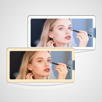 2PCS Rechargeable Touch LED Car Visor Mirrors, Dimmable Makeup Mirror with 3 Col