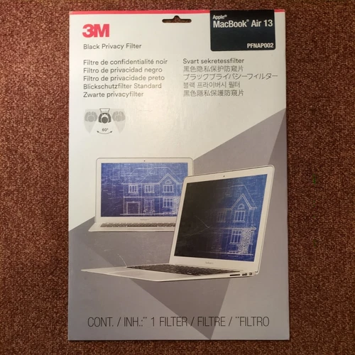 3M PFMA13 Black Frameless Privacy Filter for 13-Inch Apple Macbook Air 645012