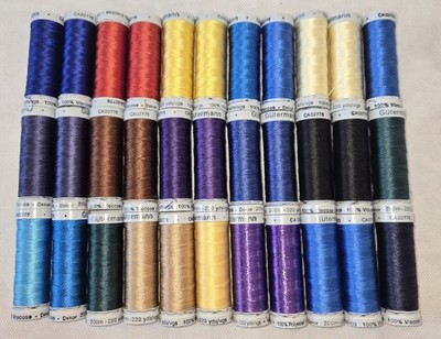 Set Of 33 GUTERMANN 100% Viscose Embroidery Thread 220 Yards