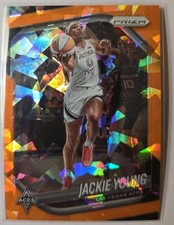 JACKIE YOUNG 2025 Panini Prizm WNBA ORANGE CRACKED ICE HOLO LV ACES #23 A19