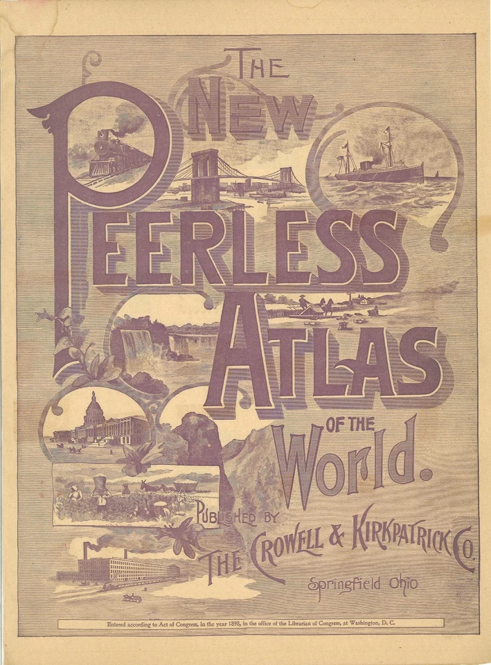 Карта штата Мэриленд и Делавэр 1898 FM 1898 новый несравненный атлас мира СМ. ОПИСАНИЕ - Изображение 2 из 2