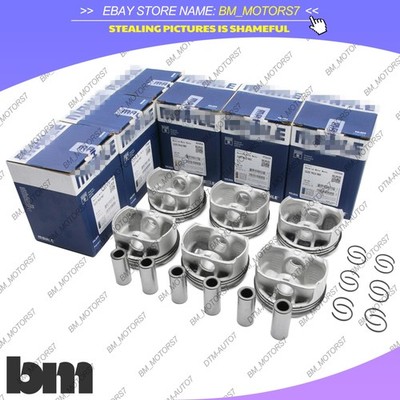 MAHLE Pistons Rings Set Φ82+0.5mm CR 11:1 6Pcs For BMW 325i 523i E93 E30 E83 F10