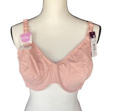 NWT NEW womens Fruit of the Loom Pink back smoothing bra Adjustable Estilo XXL