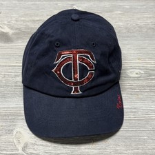 Minnesota Twins Hat '47 Brand Clean Up Adjustable Navy Red Sequin TC