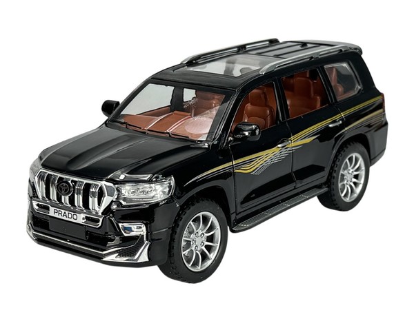 Che Zhi Toyota Land Cruiser Prado 4000 Black 1:24 Die Cast Metal Model New Box-image