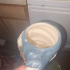 Figural Bear Ceramic Mug Christmas Decorated Red White Blue Painted — photo 7