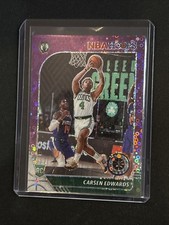 🔥Carsen Edwards 2019-20 Panini NBA Hoops Premium Stock Purple Disco Prizm RC