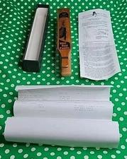 VINTAGE QUAKER BOY MINI BOAT PADDLE SIGNED DICK KIRBY 1995 BOX TURKEY HEN CALL 