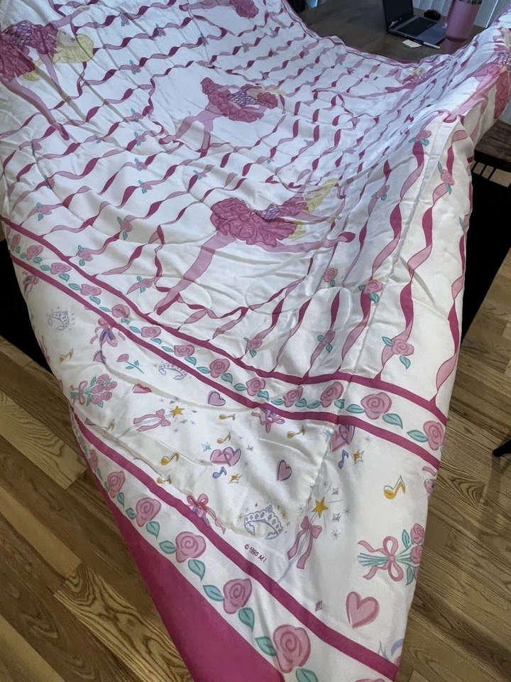 Barbie 1995 Vintage Full Comforter Blanket Pink Princess Ballerina, 72"x88" - Image 4 of 4