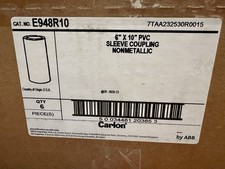 Box of 6 Carlon E948R10 6” X 10” PVC Sleeve Coupling - Free Shipping