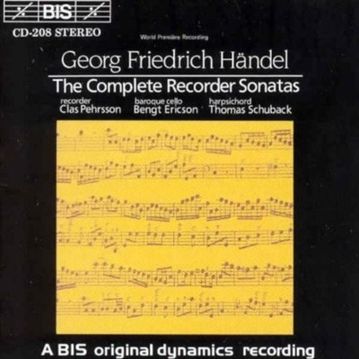 Ericsonpehrssonsch Complete Recorder Sonatas, The (Schuback, Ericson, Pehr (CD)