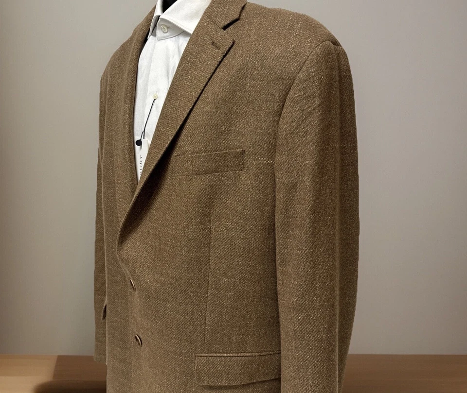 Chaqueta J. S. Harris Kinkades Fina Solbiati Lana Lino Seda Taupe Para Hombre 48R Taupe Foto 3 de 4