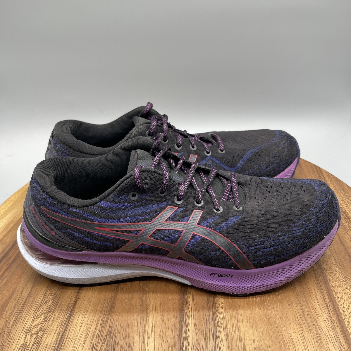 ASICS Gel-Kayano 29 Shoes Womens 12B Black Purple Running Sneakers