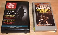 2 Louis L'Amour Cassette Books on Tape Used Classic Westerns, 6 Tales 4:50 Hours
