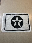 VTG Texaco Star Black & White Flag Gas & Oil Collectible 30x41.5” Banner