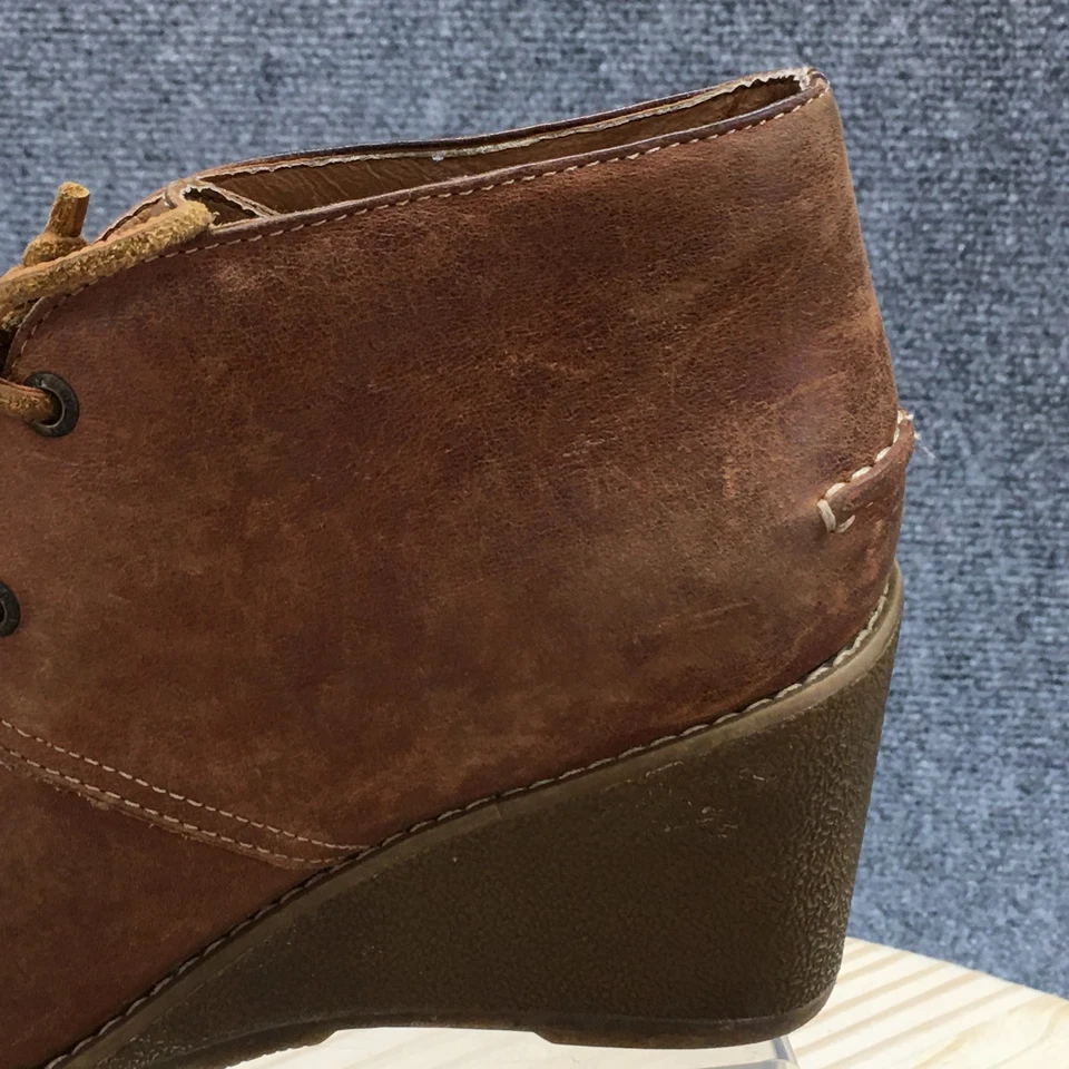 Botas Sperry para mujer 7 M Desert Stella Prow tacón de cuña STS 96942 cuero marrón Foto 4 de 4