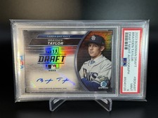 Brayden Taylor 2023 Bowman Draft Draft Nights Refractor Auto #/99 PSA 9