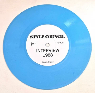 THE STYLE COUNCIL "Interview 1988" blue vinyl SPOKEN WORD WL 7" 45 PAUL WELLER - Bild 1 von 2