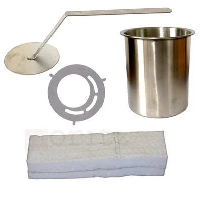 MORITZ Latas de acero inoxidable de 0,5 L placas de ahorro asesino de llamas algodón de cerámica para gel combustible de etanol