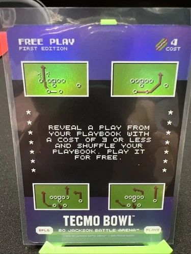 Bo Jackson battle arena Tecmo Bowl Bonus Plays Foil BPL5 “FREE PLAY”
