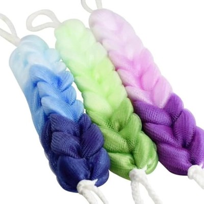 ROSENICE 3 Stück Bad Dusche Netz Puff Schwamm Rückenschrubber Peeling Luffa