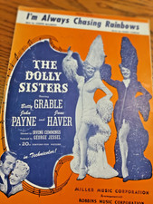 SHEET MUSIC I'M ALWAYS CHASING RAINBOWS "THE DOLLY SISITERS" 1918