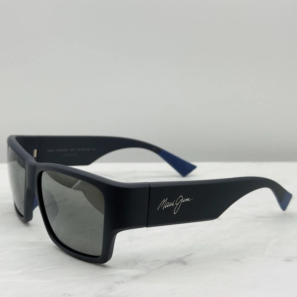 Gafas de sol cuadradas Maui Jim Kaolu MJ0641S-003 azul envolvente polarizadas grises lentes deportivas Foto 2 de 4