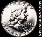 1962 Franklin Half Dollar- Silver- Hairlines- Proof Luster No Reserve #J6520