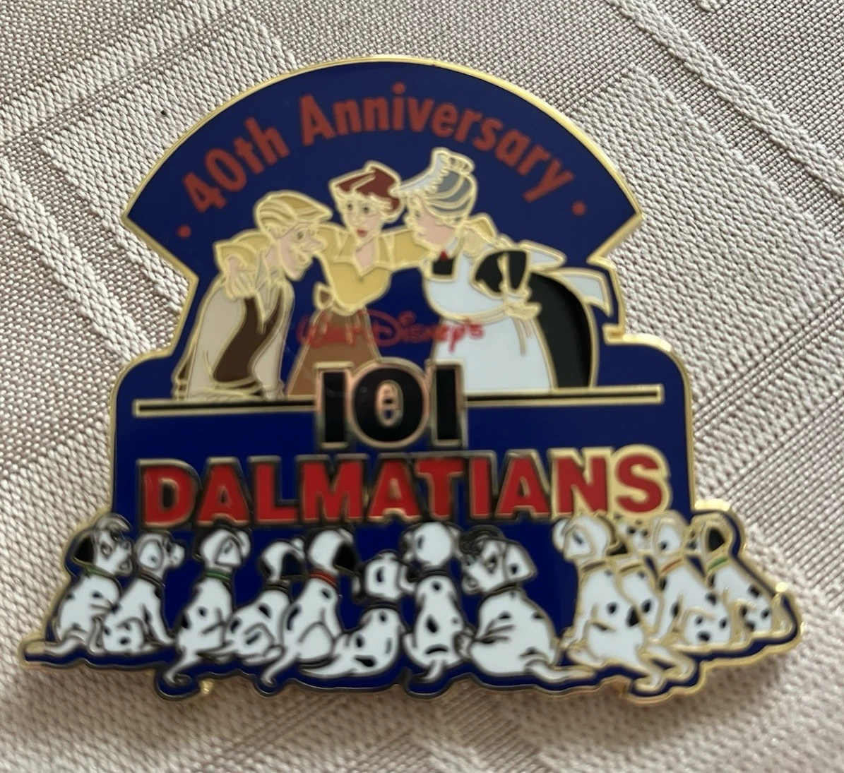 OLD LE Disney pin 40th Anniversary 101 Dalmatians Roger Anita Maid 11 Puppys