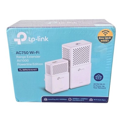 NEW TP-LINK TL-WPA7510 KIT Range Extender AV1000 Gigabit Powerline AC750 Wi-Fi