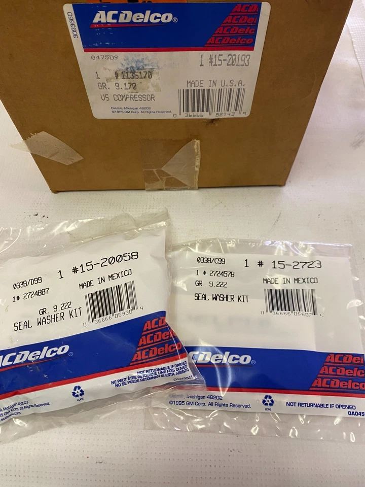 Compresor ACDelco con embrague 15-20193 1992-94 Chevrolet Cavalier 2,2 L 1135397 Foto 3 de 4