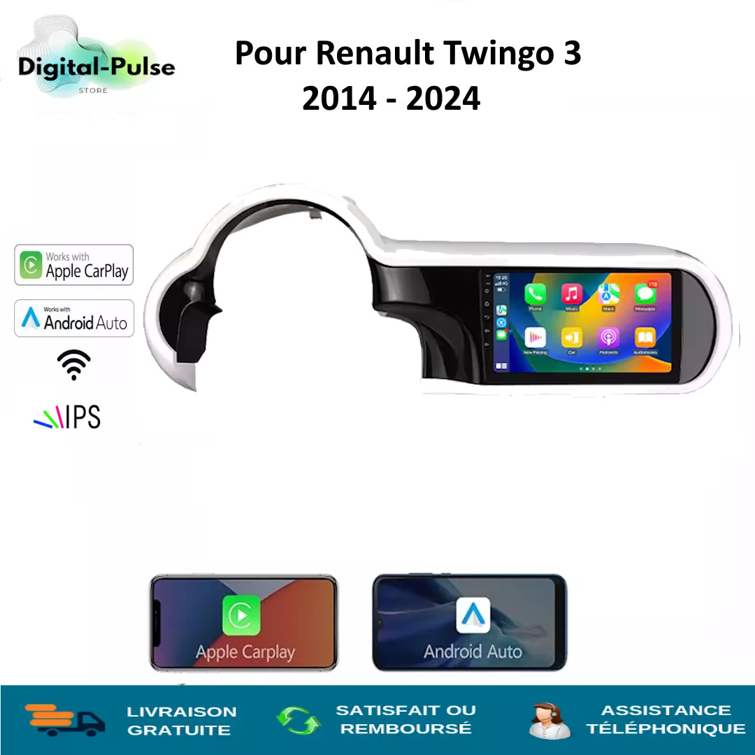 CarPlay Twingo 3 autoradio Android 12 connecté pour trajets urbains et navigation GPS fluide