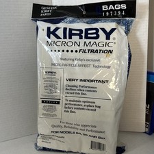 9PK KIRBY 197394 VACUUM BAGS Micron Magic Filtration G4 G5 G6 Gsix GENUINE