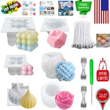 Easy Clean 6Pcs Silicone Candle Molds Set - Create Beautiful Gifts  Decor
