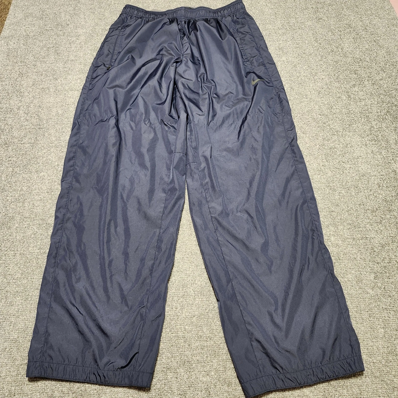 Nike Storm Fit Pants Mens XL Navy Blue Zip Pockets Elastic Waist Drawstring