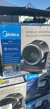 Midea 2-in-1 Turbo Heater + Fan Whole Room Digital Oscillation Black