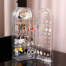 Earring Holder Organizer, Jewelry Organiser Stand, 4 Panels 260 Holes Foldabl...