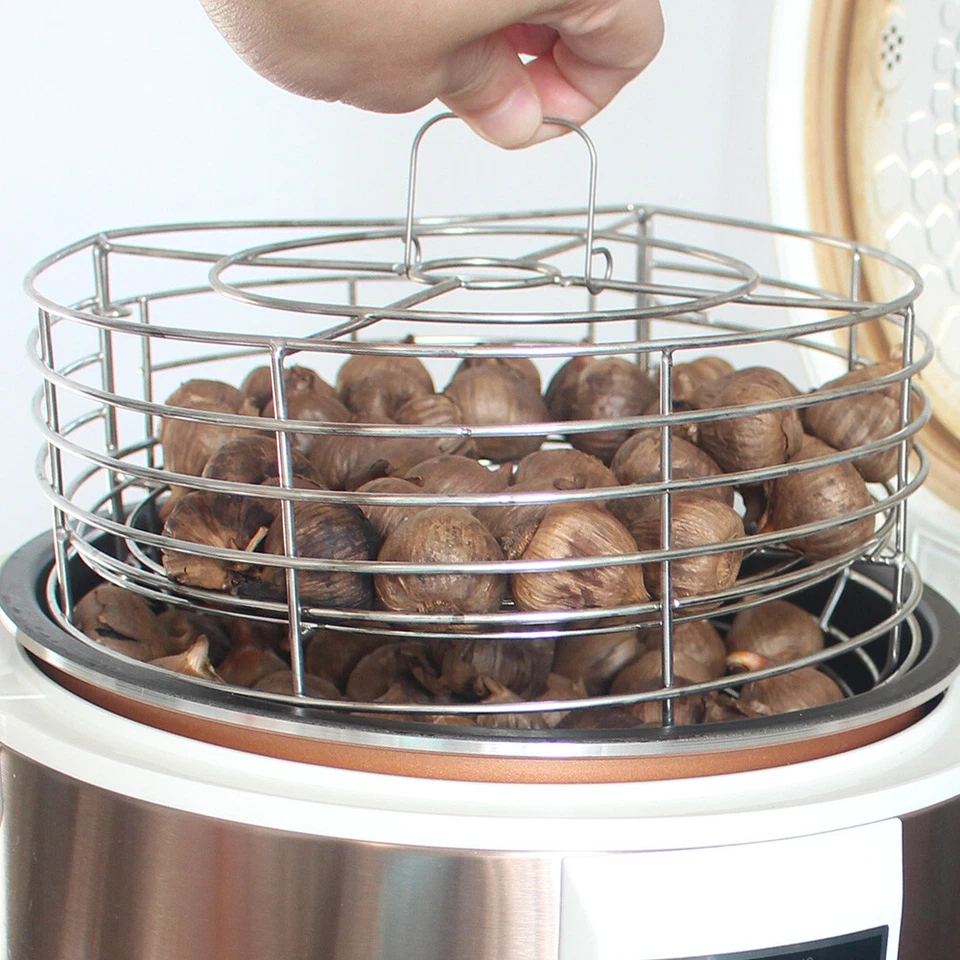 Universal Garlic Cage Metal Wire Storage Basket with Handle and Door Buckle - Image 3 of 4