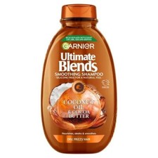 3 x Garnier Ultimate Blends Coconut Oil & Cocoa Butter Shampoo 400ml 11.06 per litre